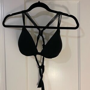 Hula Honey Black Strappy Bikini Top